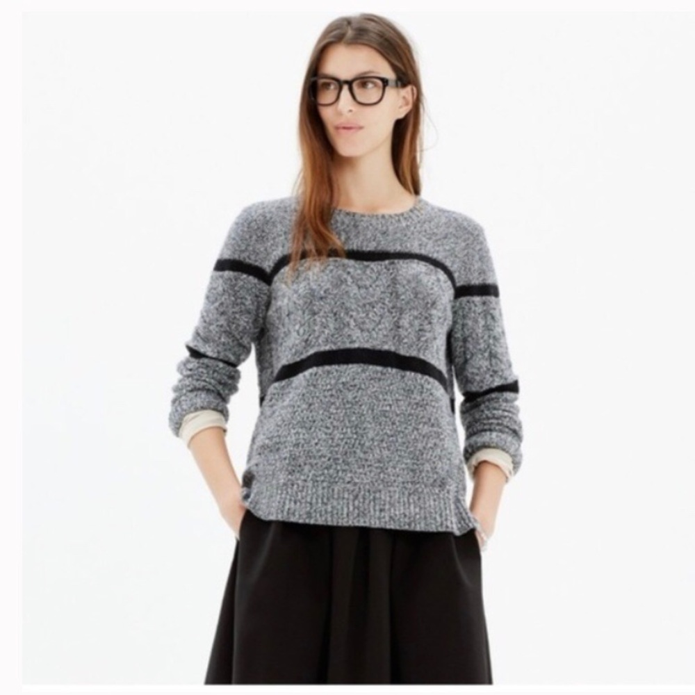 Madewell Patternstorm Pullover Sweater Knit Cable Knit
